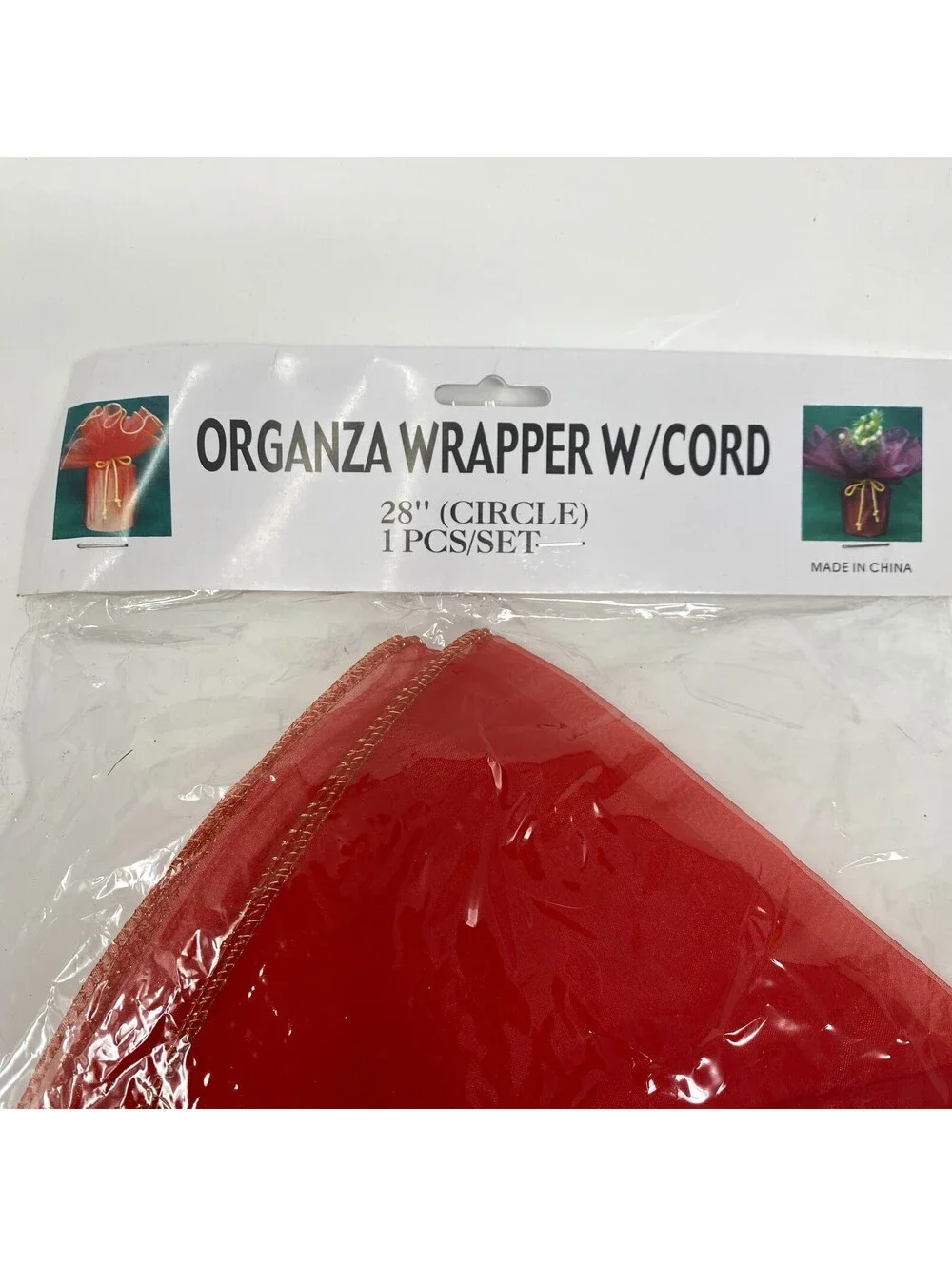 Red Organza Gift Basket Wrapper 28